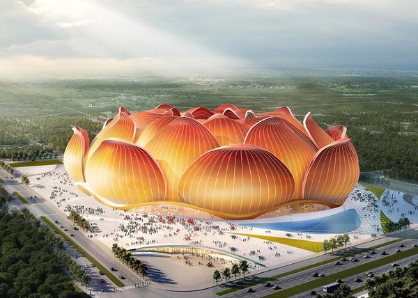 許家印跨界建筑設計，世界很大的鋼結構足球場開工